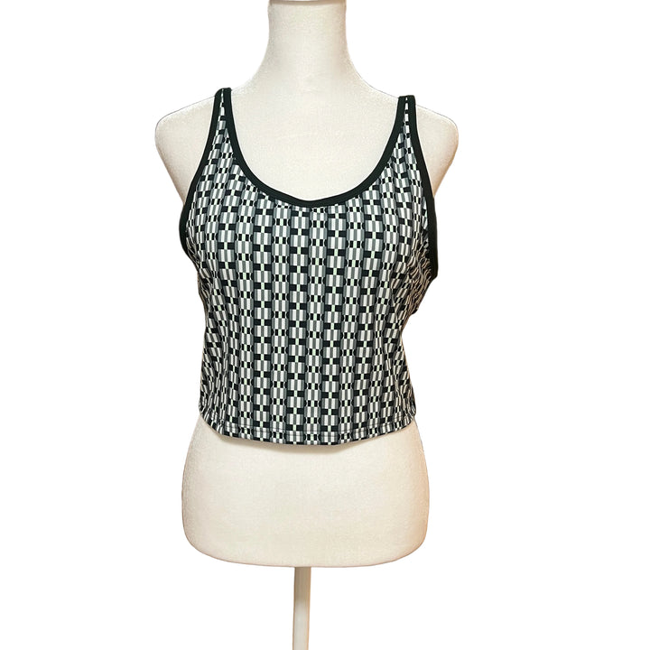Lululemon Scoop Neck Cutout Tennis Tank - Green/Grey