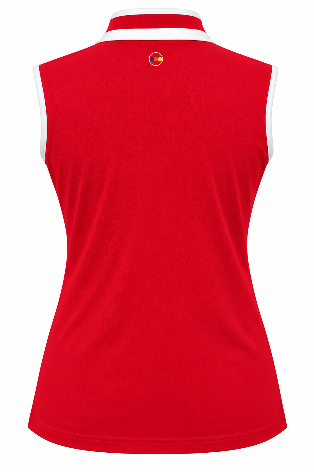 Swing Control Pique Mockneck Sleeveless Shirt - Red