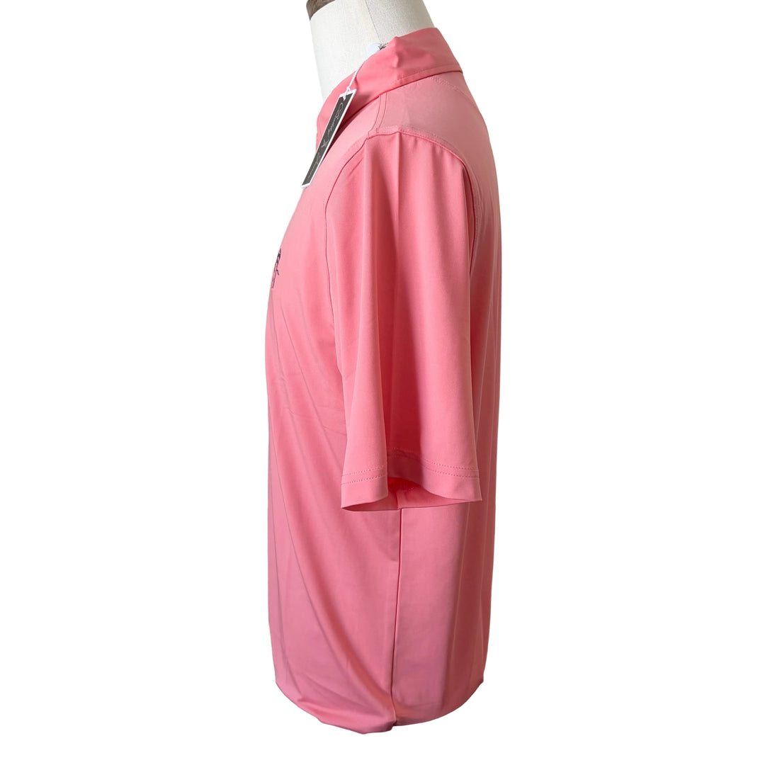 Bobby Jones Performance Jersey Solid Polo (w/ logo) - Strawberry Ice - Skorzie