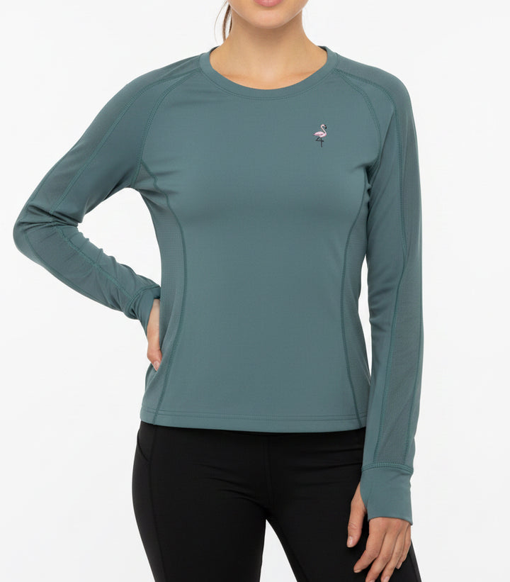 Fore All Women's Golf Top Marie Long Sleeve Green Size S