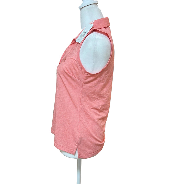 Travis Mathew Featherweight Printed SL Polo (w/ logo) - Heather Porcelain Rose - X-Small - Skorzie