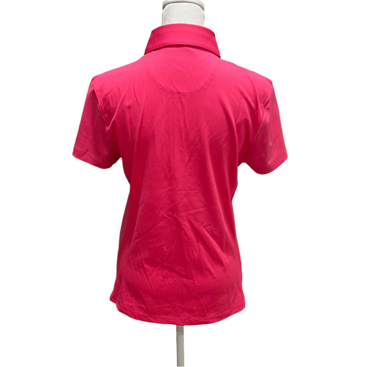Greg Norman Pearl Studded Polo - Flora Pink - Medium - Skorzie