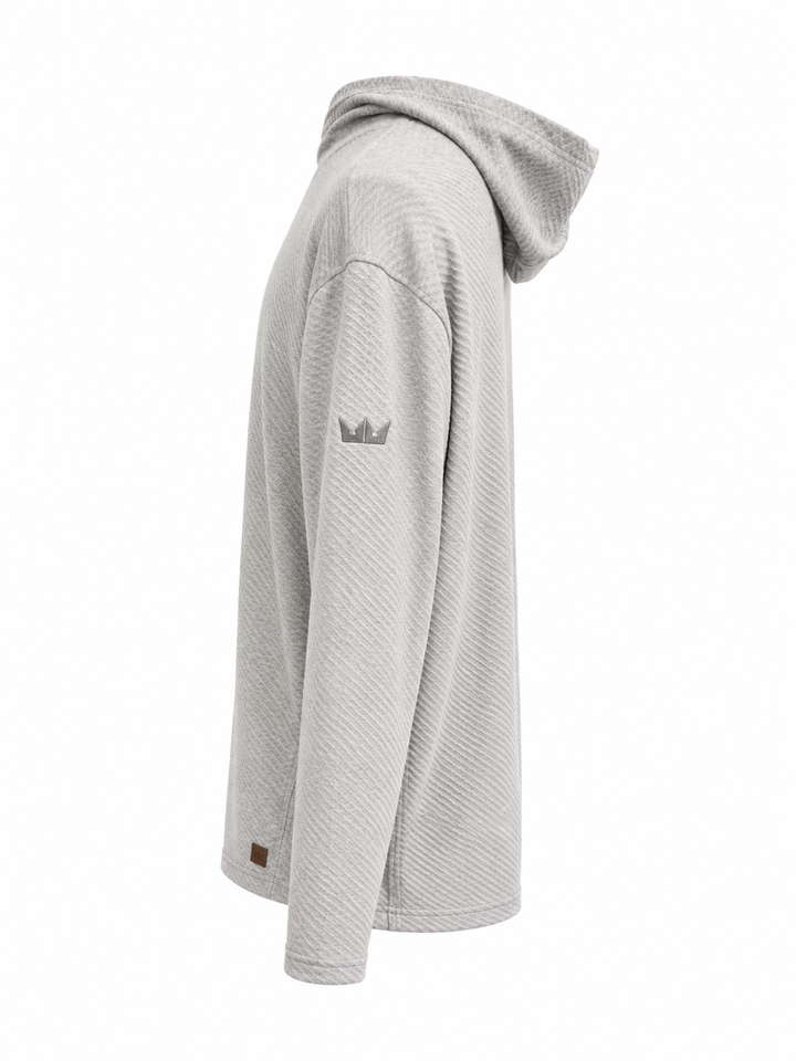 Turtleson Men's Bellfield Hoodie (w/ Logo) - Pearl Heather - XL - Skorzie