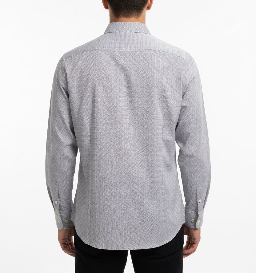 Robert Talbott Men's L/S Button Up Polo Night Sky Dot Size L