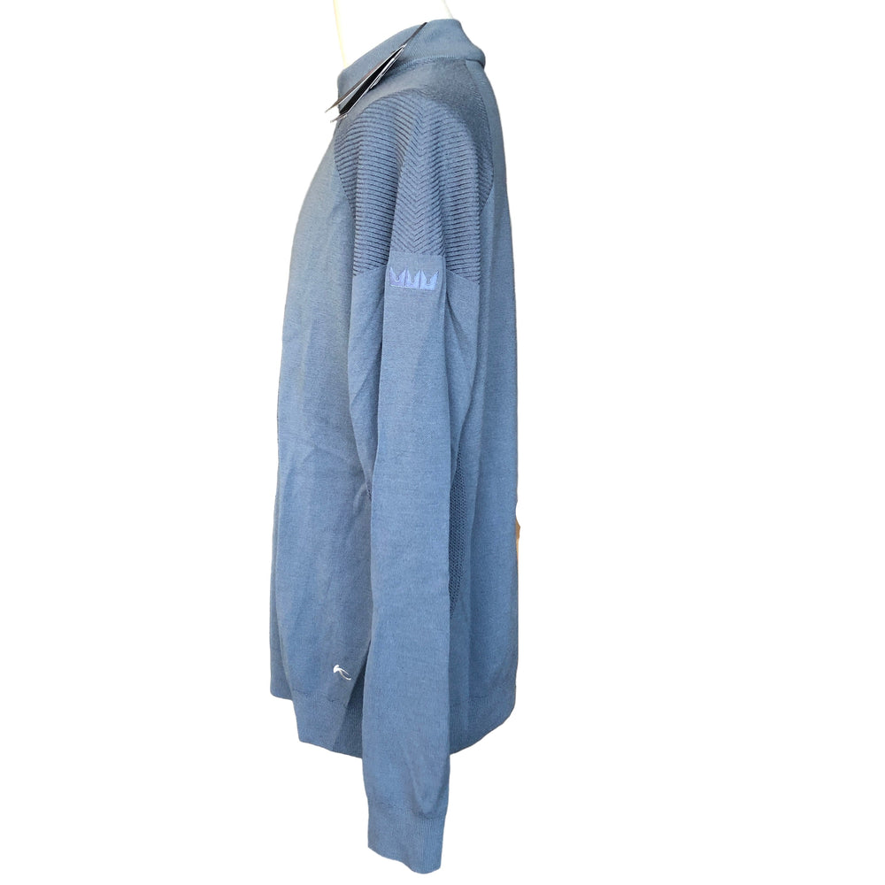 KJUS Men's Kulm Half-Zip (w/logo) - Steel Blue - XX-Large - Skorzie