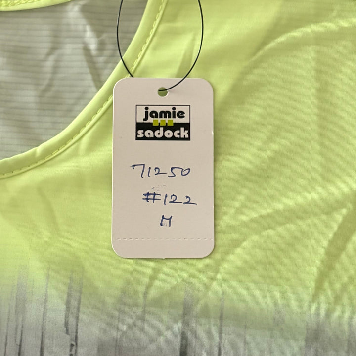 Jamie Sadock Women's Golf Sleeveless Polo Bright Yellow/Grey Size M