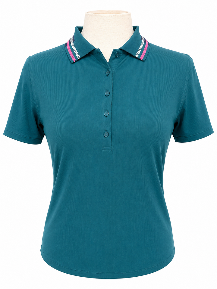G/FORE Tech Nylon Rib Polo - Teal - Small