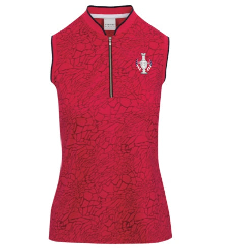 Dunning Brigid Ventilated S/L Performance Polo- Glory Red