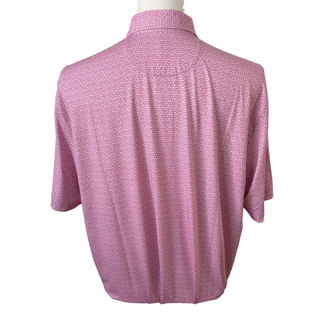 Greg Norman Stretch Jersey Coastal Coral Polo - Lobster - Large