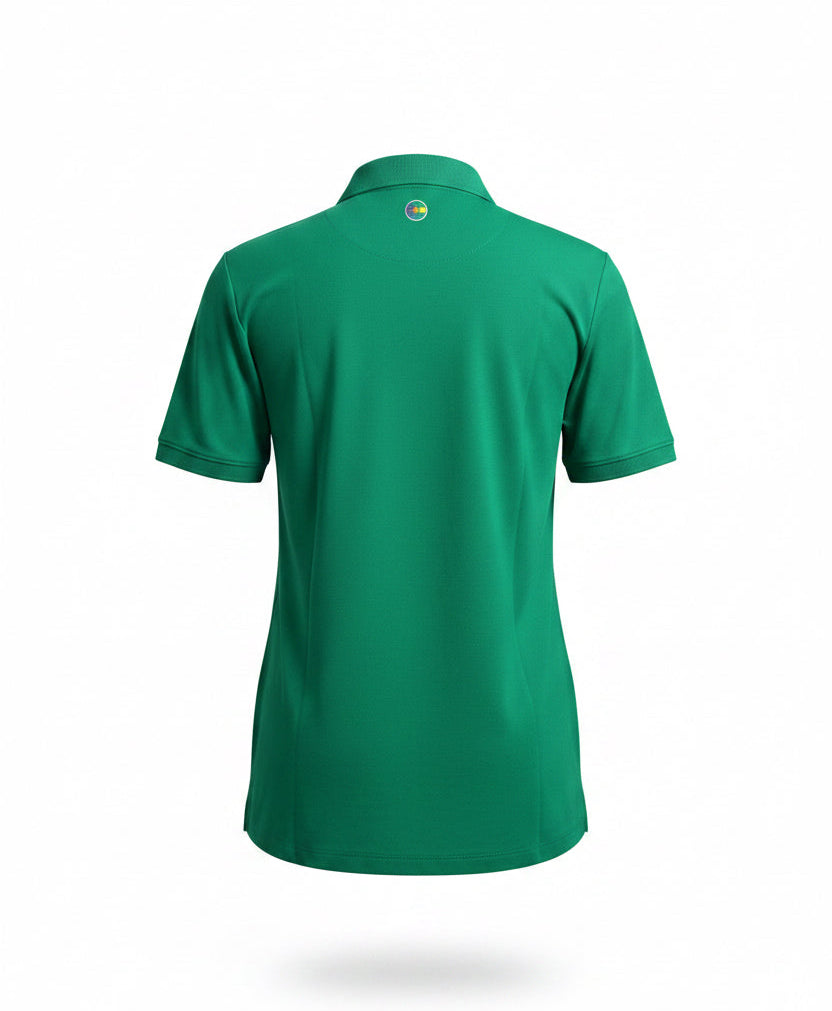 Swing Control Solid S/S V-Neck Velocity Polo - Jolly Green - Small - Skorzie