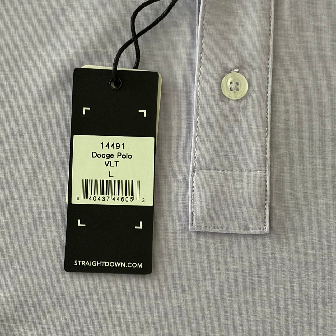 Straight Down Men's Golf Polo Dodge Violet Size L