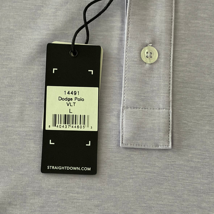 Straight Down Men's Golf Polo Dodge Violet Size L