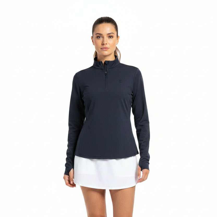 Bad Birdie Women's Golf L/S Polo Velocity (w/logo) Dark Navy Size XL