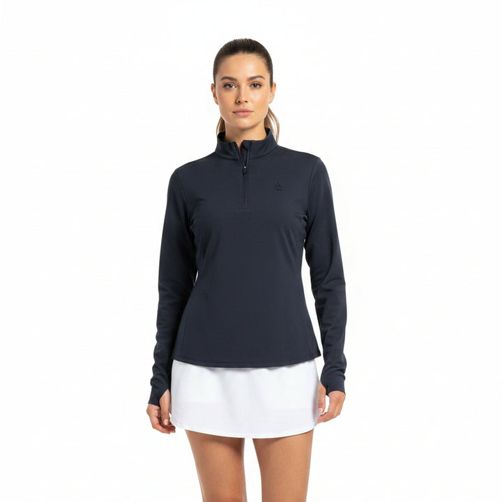 Bad Birdie Women's Golf L/S Polo Velocity (w/logo) Dark Navy Size XL