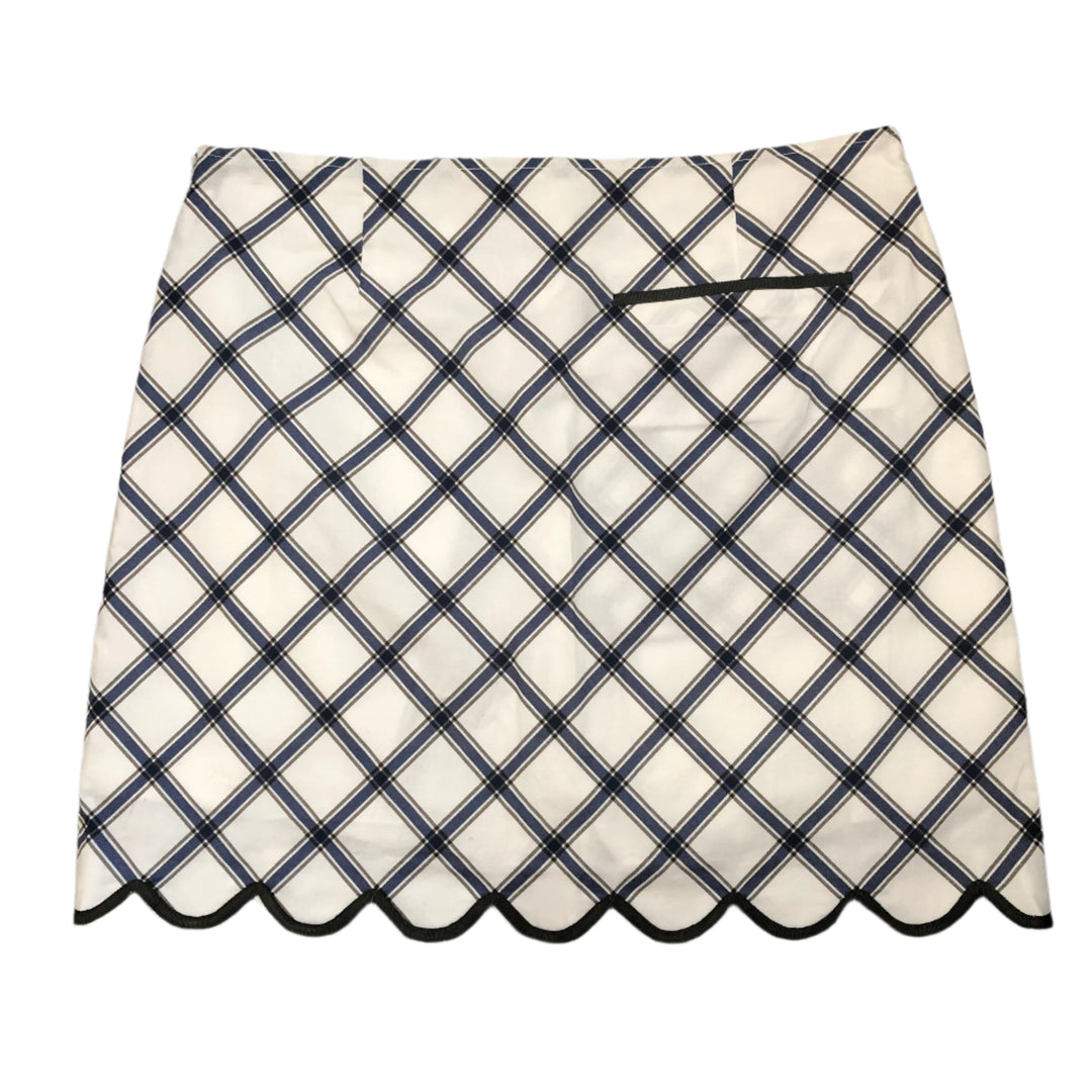 Golftini 17.5" Carpe Diem Skort - White/Blue - Size 4 - Skorzie