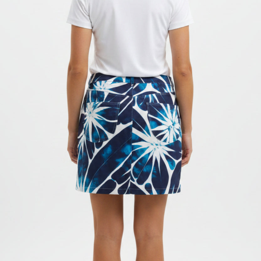 Lohla Sport Women's Golf Skort Stellar Stretch 16" Teal Palm Size 8