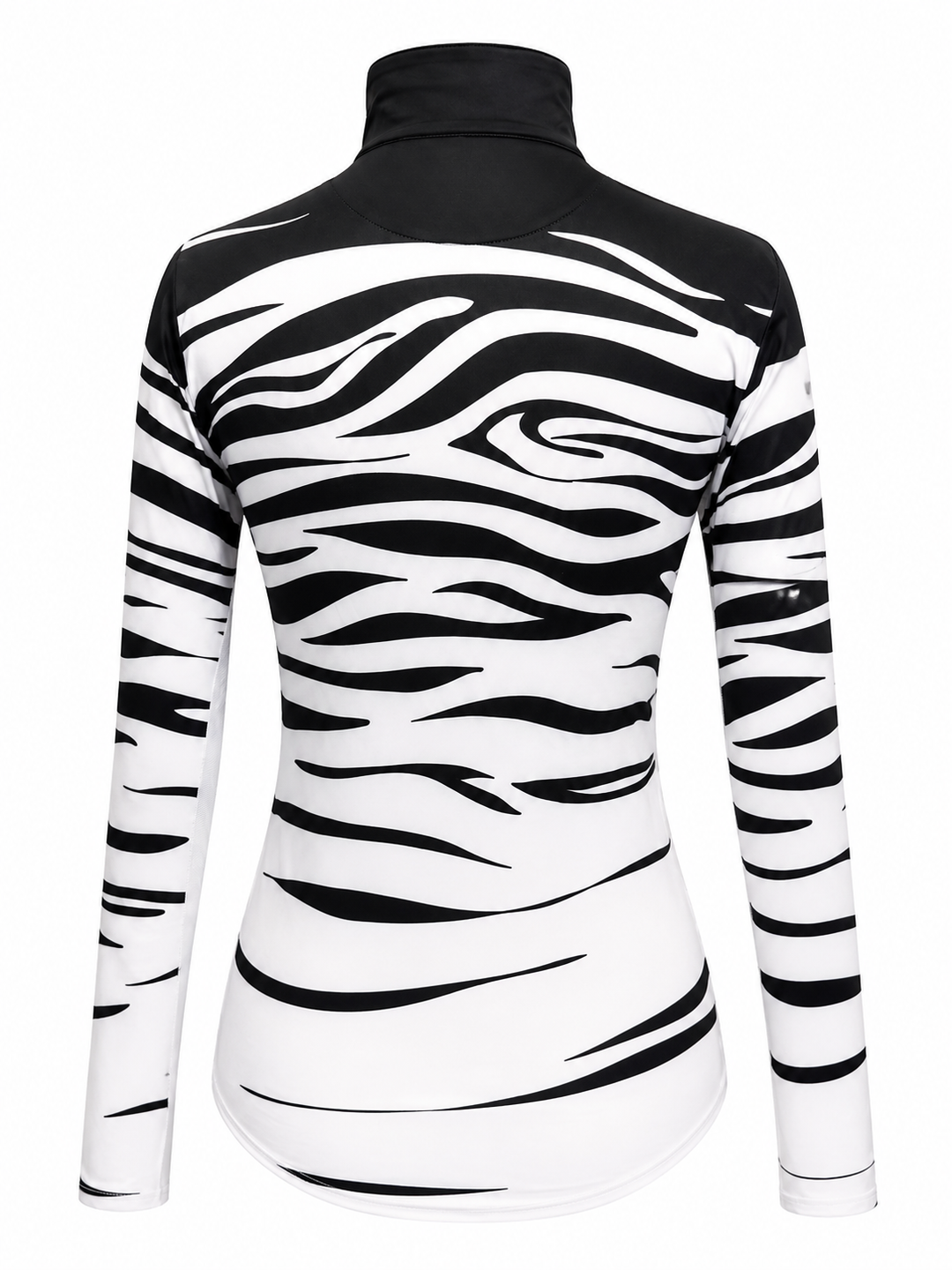 SanSoleil SolCool Long Sleeve Print Mock - Happy Zebra