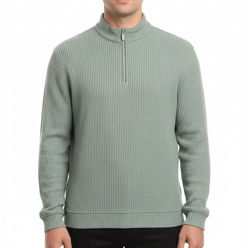 Straight Down Men's Golf Quarter Zip Huntington Dark Forest Size L