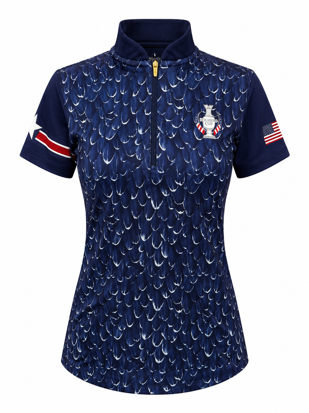 Dunning Solheim Cup Air Eagle Ventilated Mesh Polo - Night Sky