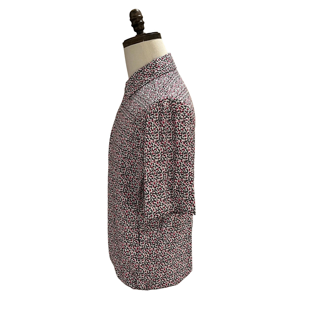 IBKUL Floral Polo - Berry/Grey/Black - Large - Skorzie