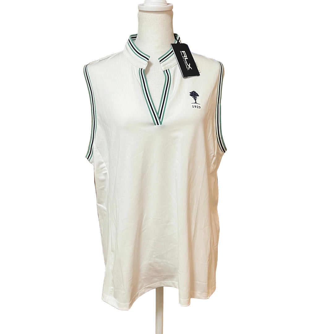 RLX Tailored Fit Piqué SL Shirt(w/logo) - White - X-Large - Skorzie