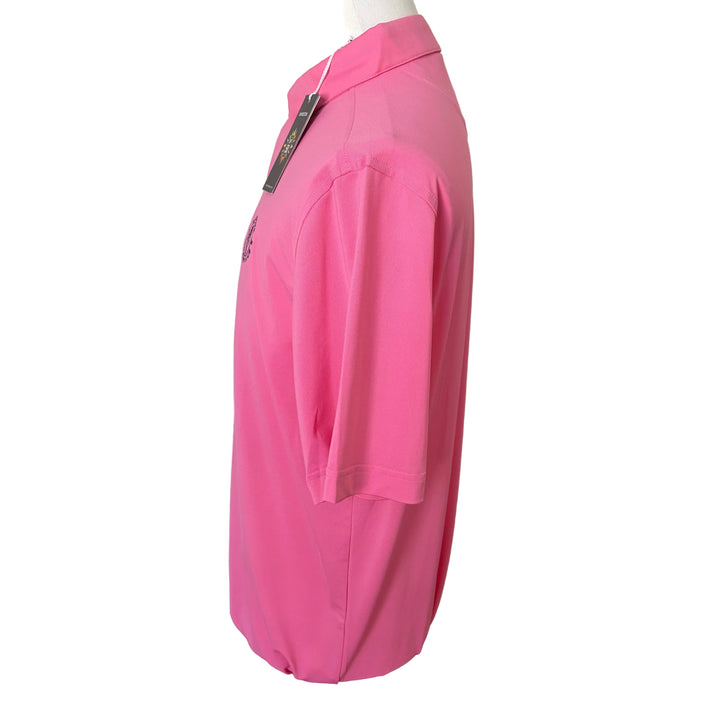 Bobby Jones Performance Cooling Micro Pique Polo (w/ logo) - Carnation - Large
