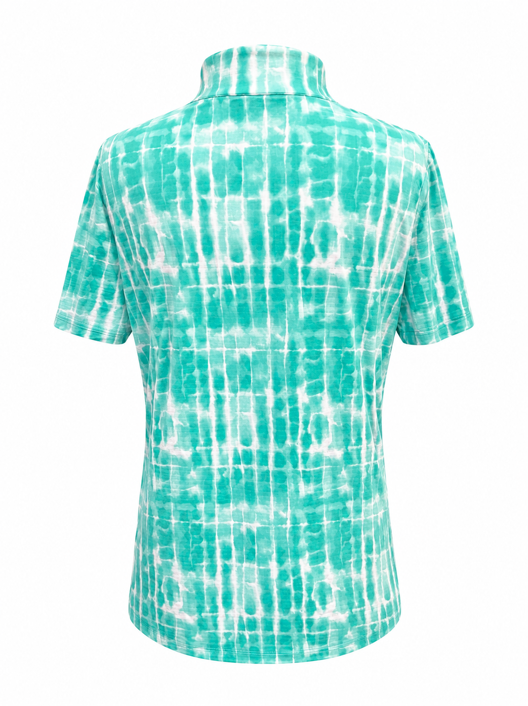 IBKUL Rue Short Sleeve Zip Mock - Seafoam