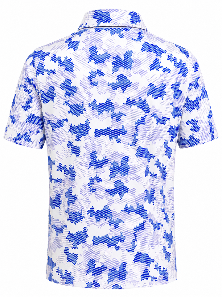 Bobby Jones Performance Camo Print Jersey Polo - Lavender - Large