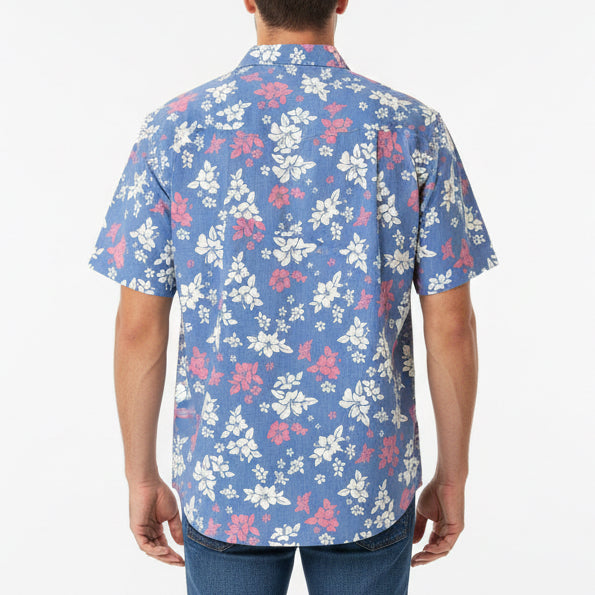 Straight Down Men's Shirt Paniolo Woven Tidal Size L