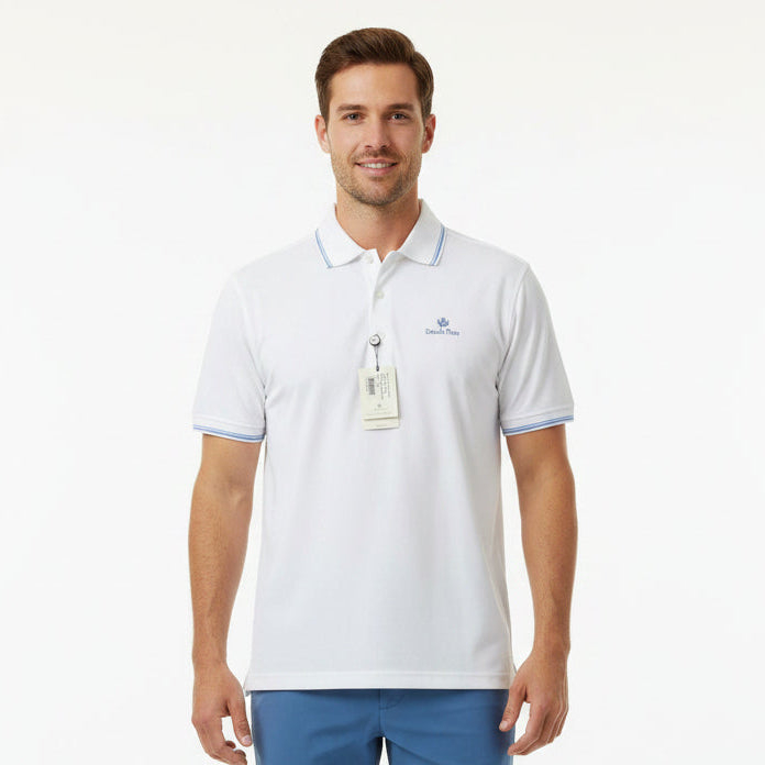 Donald Ross Men's Golf Polo Clark White/Providence Size S