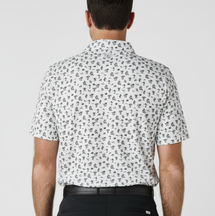 Straight Down Men's Golf Polo Siesta Herb Size L
