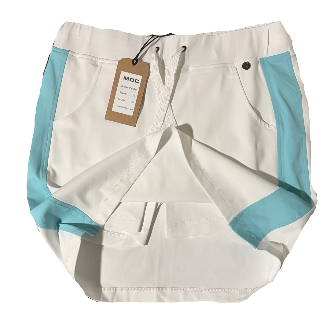 MDC Jersey Golf Skort 18" - White/Sea - Skorzie
