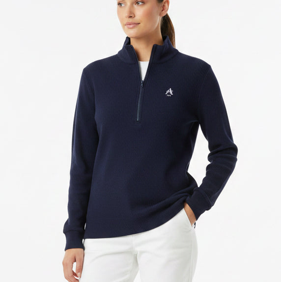 Straight Down Women's Quarter Zip Hills (w/ logo) New Indigo Size XL