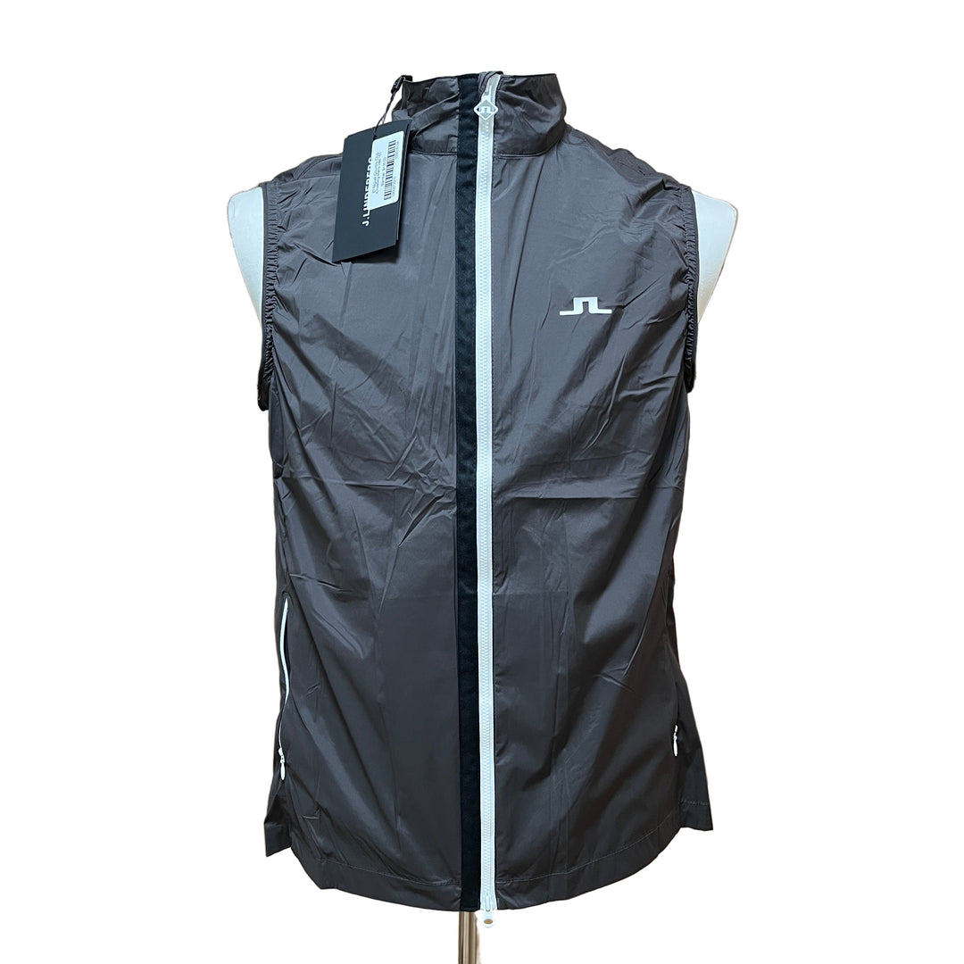 J.Lindeberg Ash Light Packable Vest (w/logo) - Volcanic Ash - Small - Skorzie