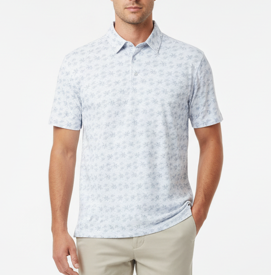 Straight Down Men's Golf Polo 29 Palms Herb Size L