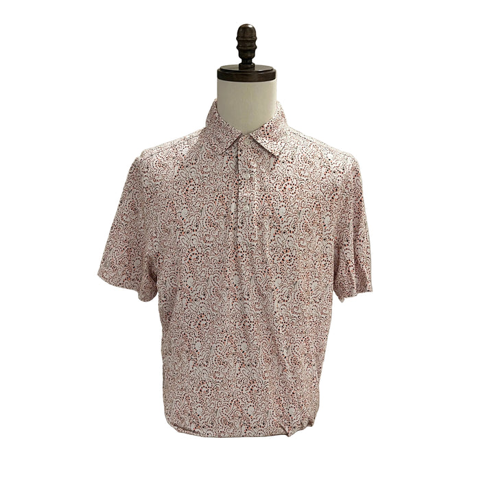 IBKUL Paisley Polo - Pink/Brown - Large - Skorzie