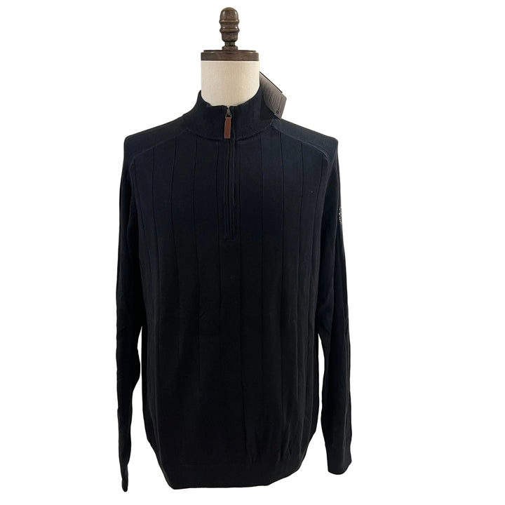 FootJoy Drop Needle Lined Sweater (w/logo) - Navy - Medium - Skorzie