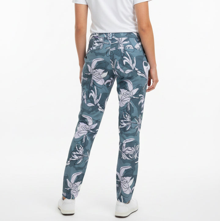 KJUS Women's Golf Pants Ice Light 7/8 Treggings 27" Grey Floral Size XS