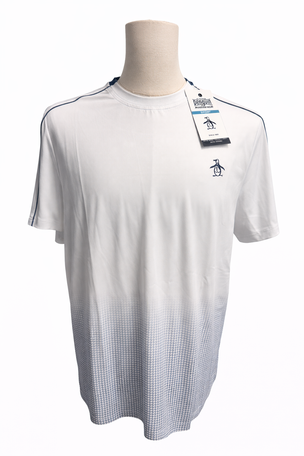 Penguin White Gradient Tennis Tee - Medium - Skorzie