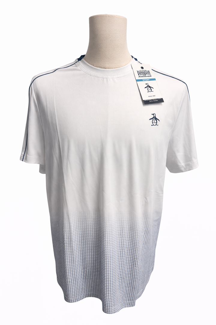 Penguin White Gradient Tennis Tee - Medium - Skorzie