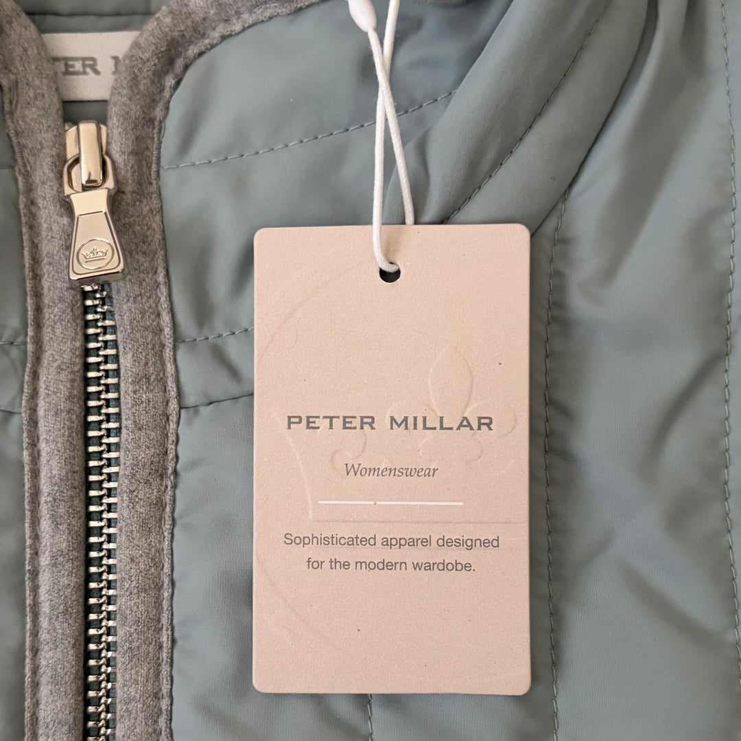 Peter Millar Women's Golf Jacket Pippin Quilted Travel Sage Size S