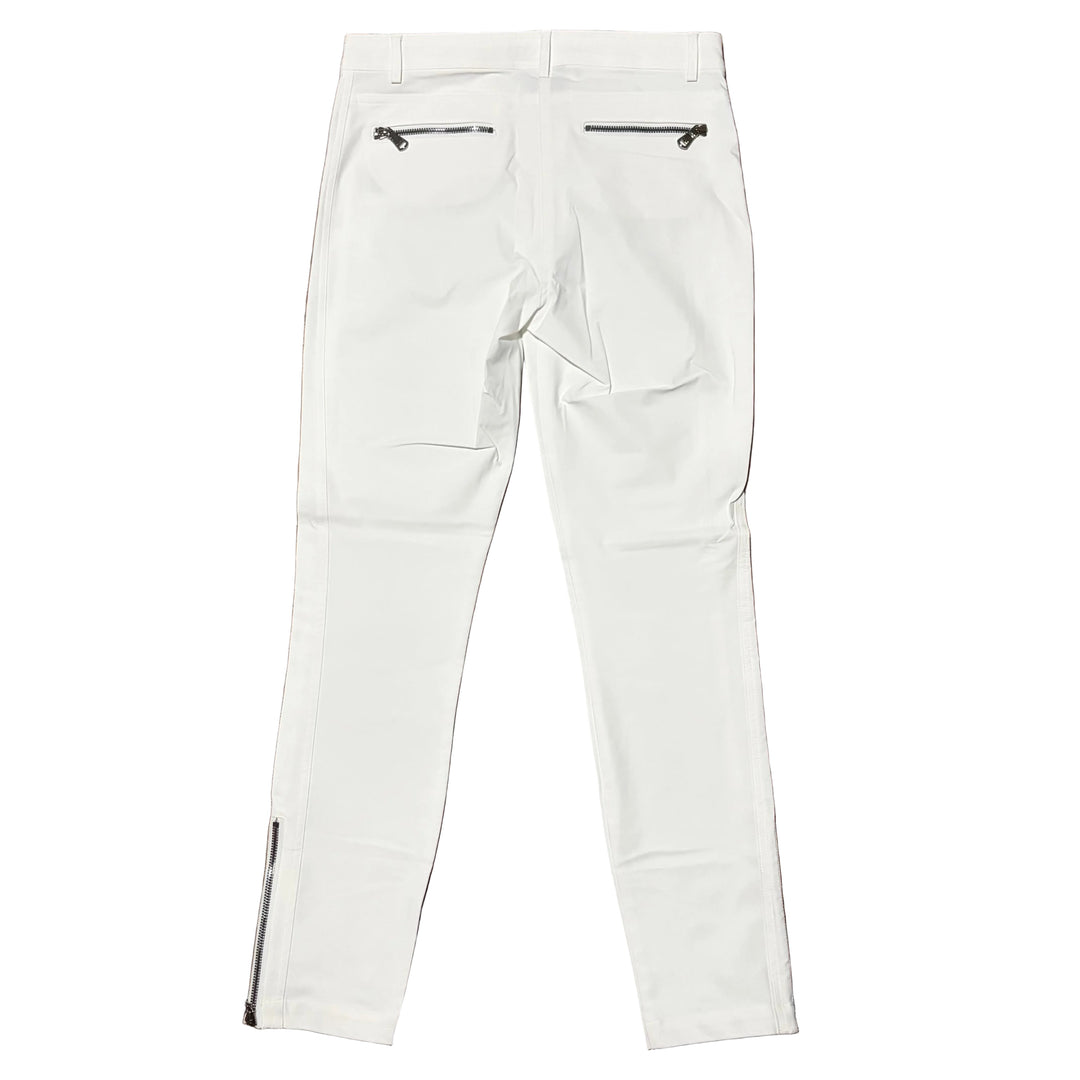 MDC Stretch Double Zip Ankle Pants 29" - White - Skorzie