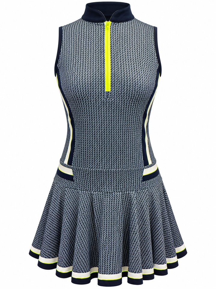 Lucky In Love Game on Chevron Dress - Midnight