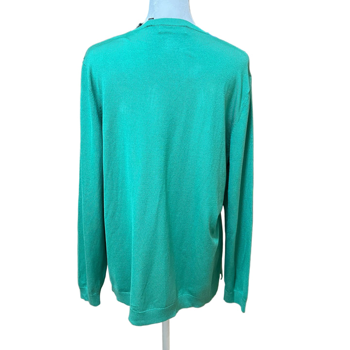Golftini Stretch V-Neck Sweater (w/logo) - Kelly Green - X-Large - Skorzie