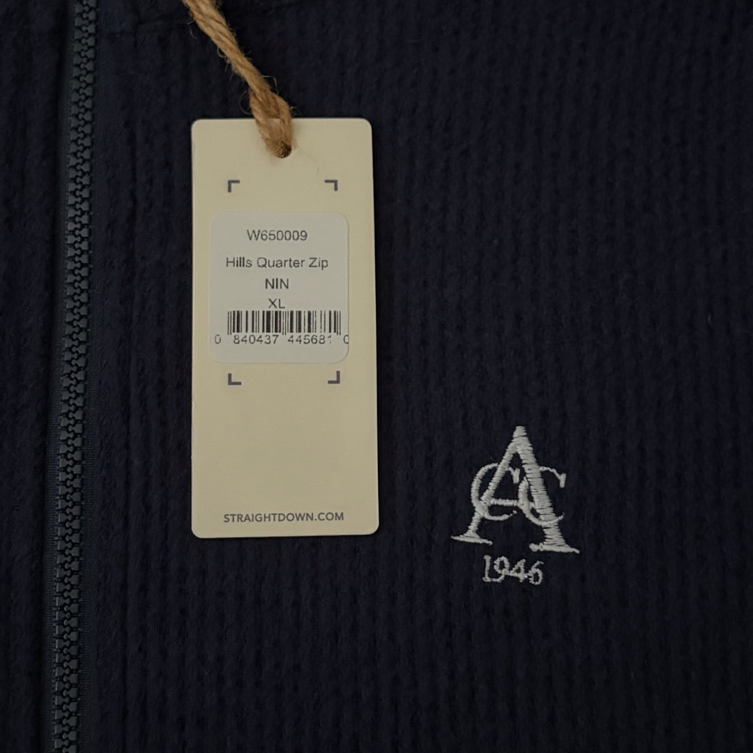 Straight Down Women's Quarter Zip Hills (w/ logo) New Indigo Size XL