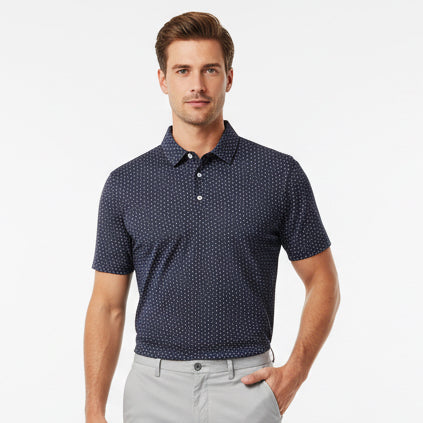 Straight Down Men's Golf Polo Star Struck New Indigo Size L