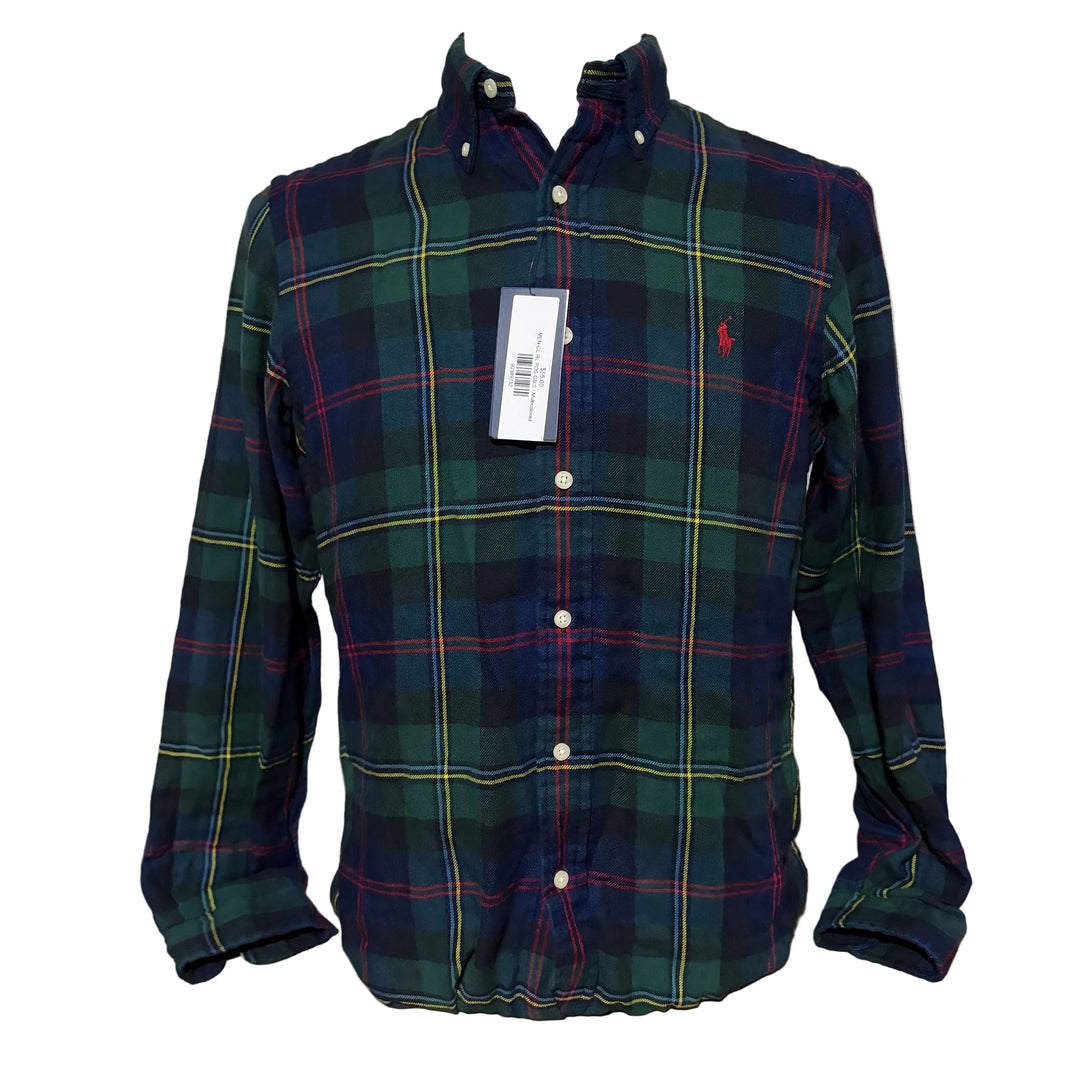 Ralph Lauren Plaid Oxford Shirt - Green/Blue - Small - Skorzie