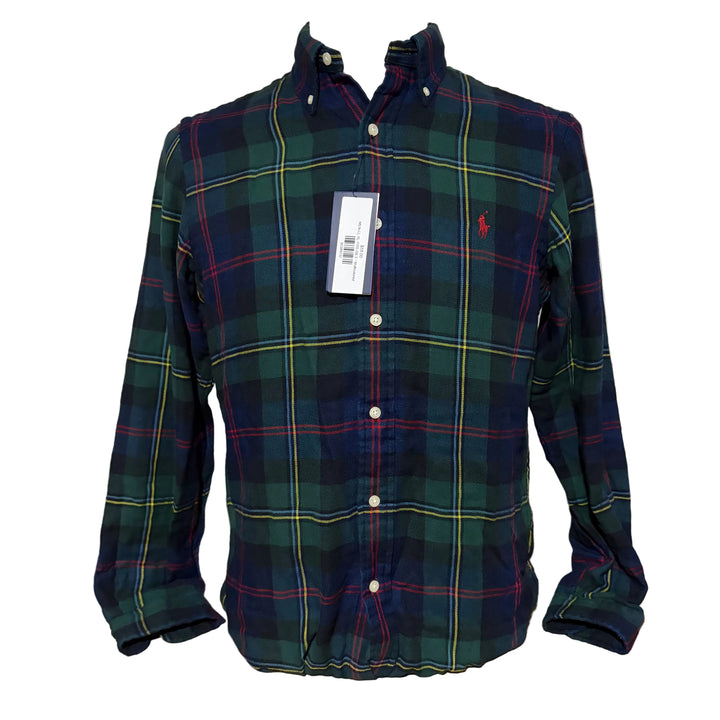 Ralph Lauren Plaid Oxford Shirt - Green/Blue - Small - Skorzie
