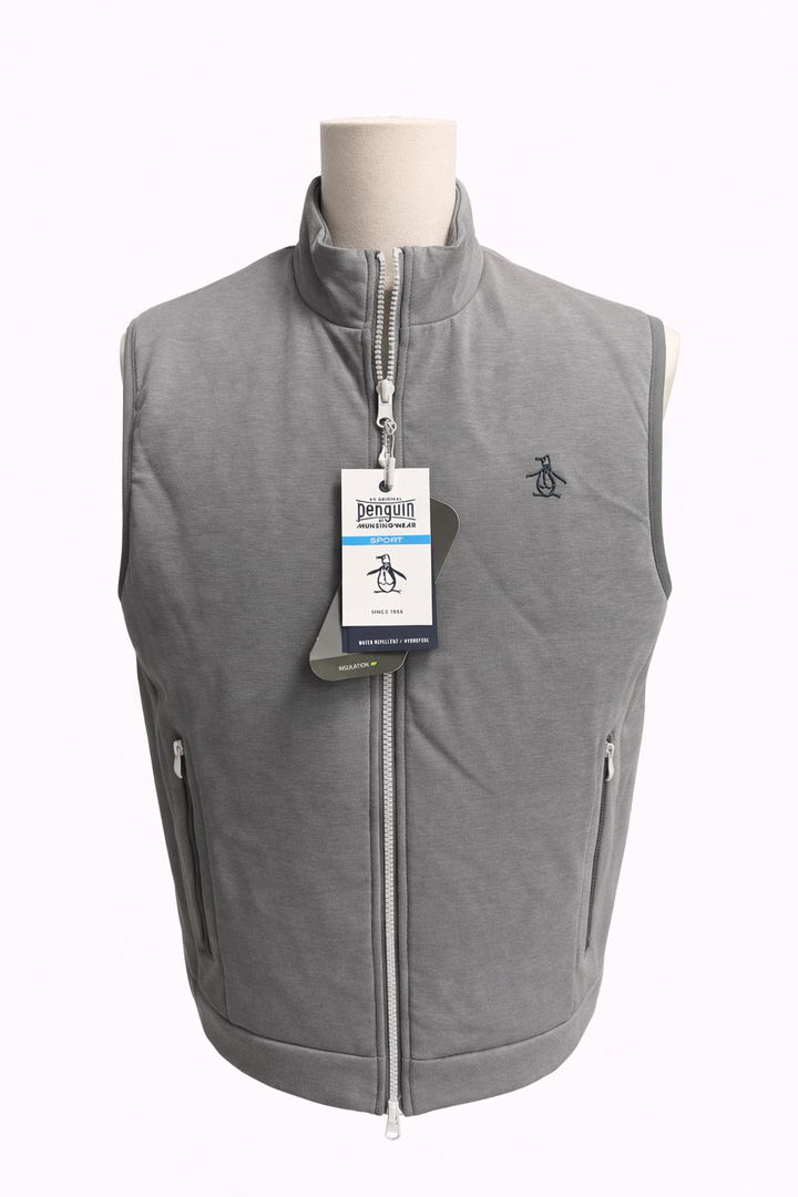 Penguin Gray Full Zip Reversible Vest - Medium - Skorzie
