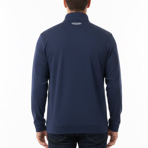 Straight Down Men's Golf Quarter Zip Palmer New Indigo Size L